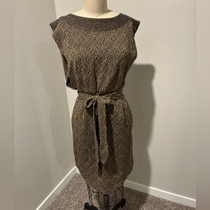 Vintage, like new Marc by Marc Jacobs brown and gold dress